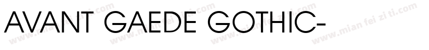 AVANT GAEDE GOTHIC字体转换